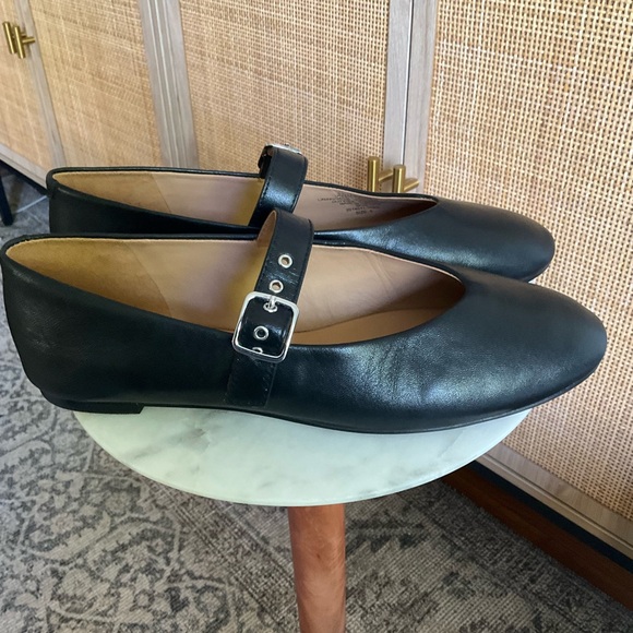 Madewell The Remy Mary Jane Flat, Black, Sz 9 - Picture 2 of 14